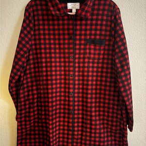 🌹Black and red checkered sleep shirt 🌹